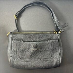 Marc Jacobs Black Shoulder Bag with Gold Accents